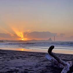 Sonnenungergang in New Plymouth