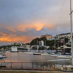 Bright little sunset cloud