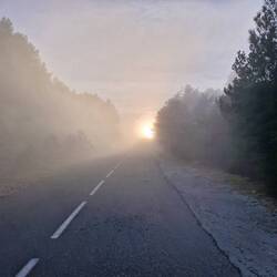 Licht am Ende der Straße.