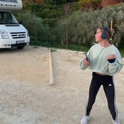 Maya beim abendlichen Training 💪🏾