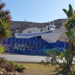 Schiff an Land....heut ein Aktivmuseum