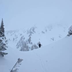 Endstation der Backcountry Tour... Wegen Lawinengefahr mussten wir leider eine andere Abfahrt nehmen
