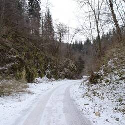 Die Wege im Glastal sind vereist