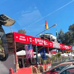 Die wenigen Kulissen der Westernstadt an der "Route 66" - enttäuschend und runtergekommen