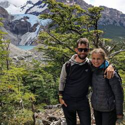 Hängender Gletscher als Belohnung nach dem Aufstieg!