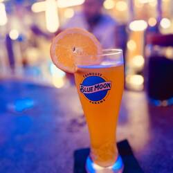 My beer in the BLUE MOON tap house in Casco Viejo, Panama City