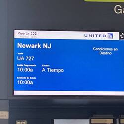 My flight to New Jersey