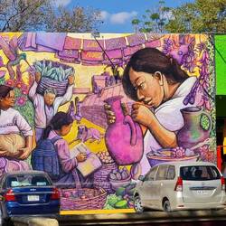 Eines der vielen Wandgemälde Oaxacas