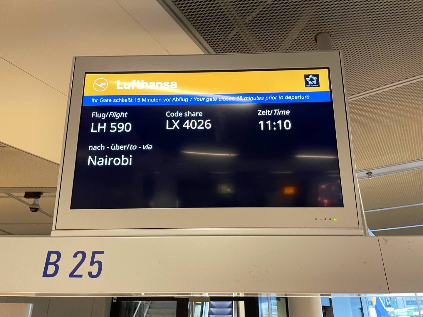 My flight to Nairobi (Kenya)