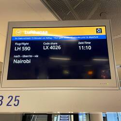 My flight to Nairobi (Kenya)