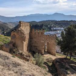 Old castle walls and entry