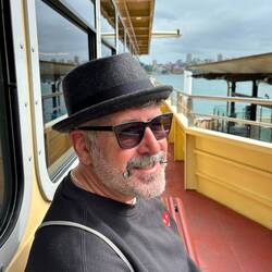 On the ferry