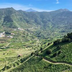 Im HIntergrund erblickt man den Teide; in diesem Jahr ohne Schnee.