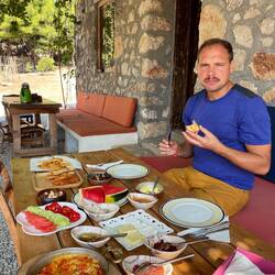 Glamour Frühstück - spontan auf dem Weg gefunden