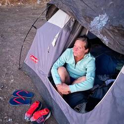 Unser Zelt für die erste Nacht