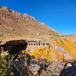 Inca bridge - formed by mineral deposits over a glacier which remained when the glacier melted