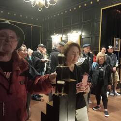 Dad haveing a taste test in the Guiness Factory, Dublin, Ireland.
