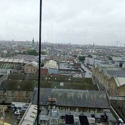 Looking at view of Dublin from top of Guiness Factory, Dublin, Ireland.