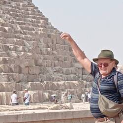 Dad hanging with the Egyptian Pyramids!