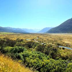 Schwemmebene im Abendlicht