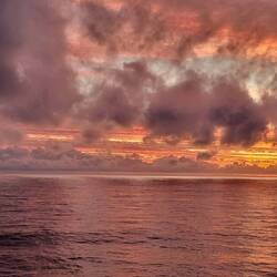 Sunset over the Tasmin Sea