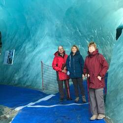 Ice tunnel Leschaux glacier