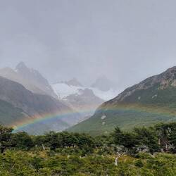 Frühmorgens auf dem Weg zum Fitz Roy 🌈