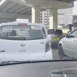 One example of the traffic and driving on the road in Nairobi