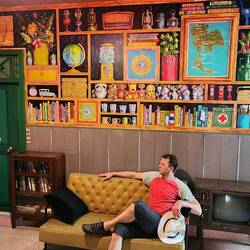 Great murals in the hotel hallways