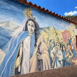 Half Virgin Mary, half Pachamama