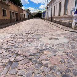 Street made ready for the procession