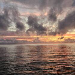 Sunset on Tasman sea