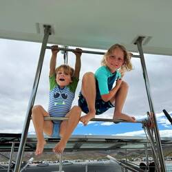 Der Katamaran ist auch für sportliche Aktivitäten geeignet