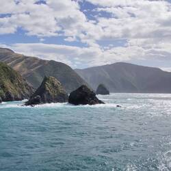 Aber die Einfahrt in den Queen Charlotte Sound belohnte uns dann mit schönen Aussichten