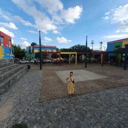 Kleiner Marktplatz mitten in La Boca.