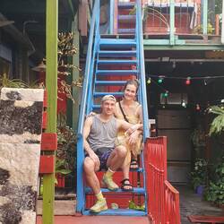 Boca Trikot gekauft und auf der Freitreppe zelebriert!