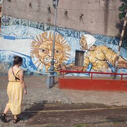 Berühmtes Graffiti in La Boca.