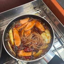 Vela's noodles for dinner