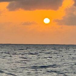der heutige Sonnenuntergang