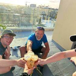 Auf der Dachterrasse