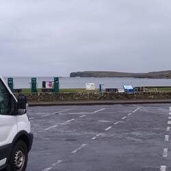 Pitch in out of season deserted holiday village of Kilkee