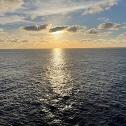 Our cabin is on the port side. This was what we awoke to.