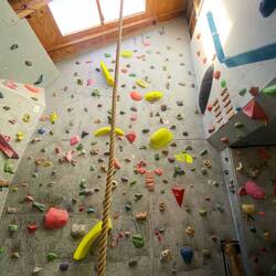 Das Untergeschoss ist ein Kletterraum
