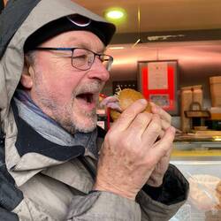 Wal just loves his herring rolls