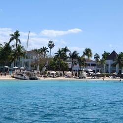 Unser Strand vom Boot