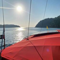 Blazing warm sun and intense UV