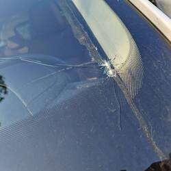 Zack bumm und die Scheibe ist kaputt.