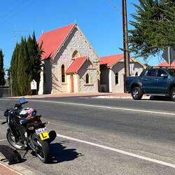 Lots of little sandstone churches and houses on the peninsula