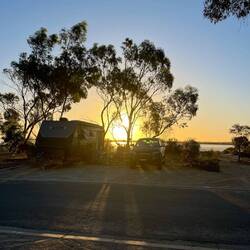 We stayed at Port Broughton right on the inlet from the ocean. beautiful sunsets