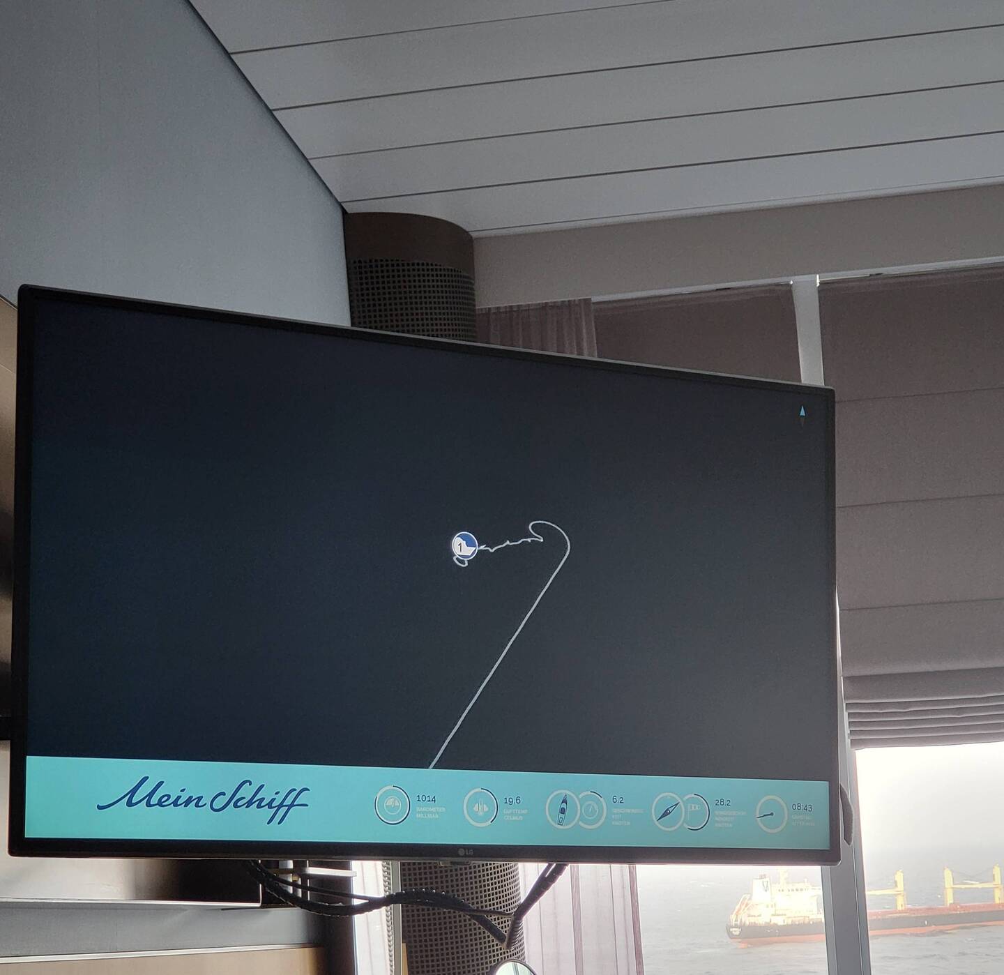 Hier sieht man das nächtliche Aufstoppen deutlich